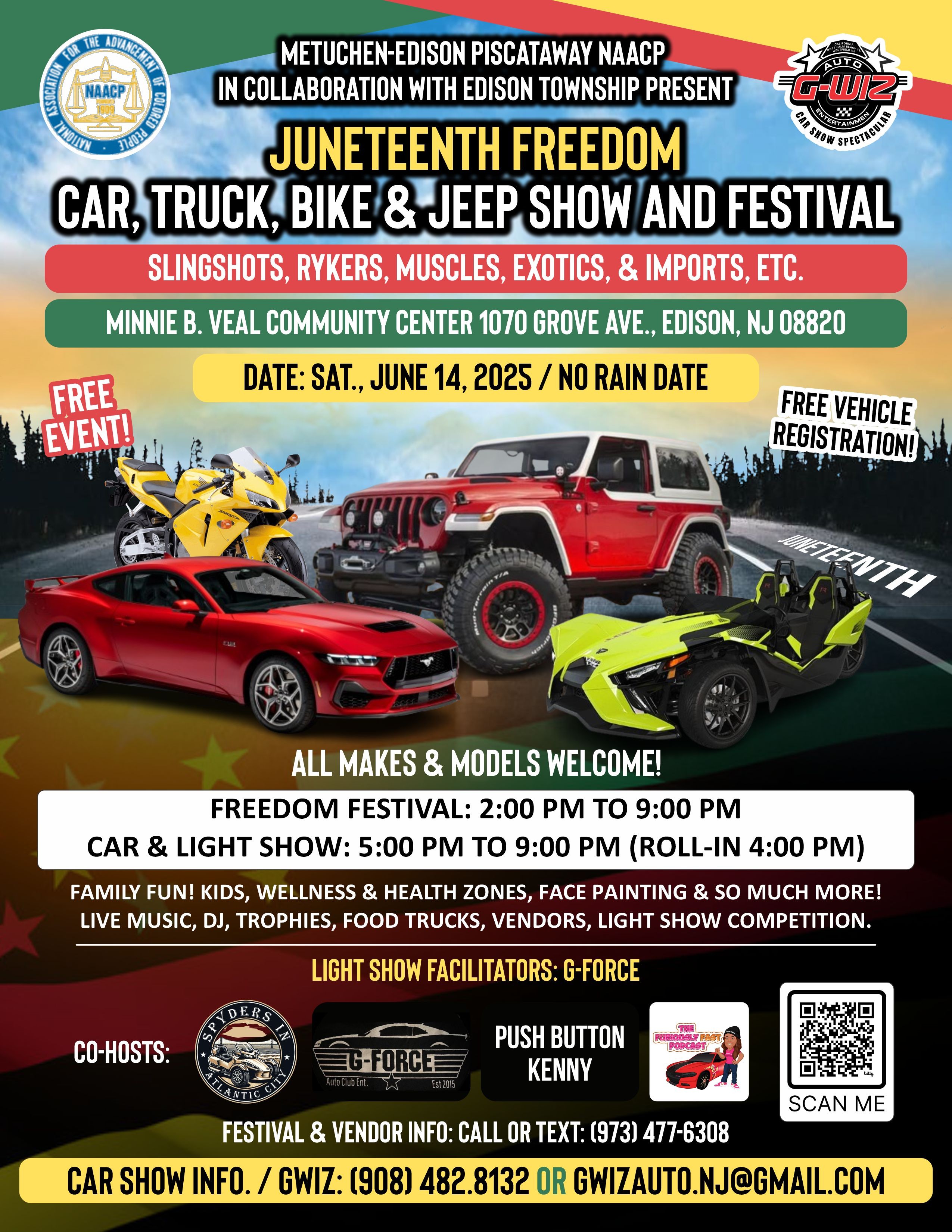 The Juneteenth Freedom Car, Truck, Bike & Jeep Show, Edison, NJ