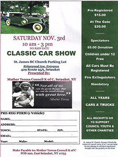 Mother Teresa Council Knights of Columbus Classic Car Show, Setauket, NY