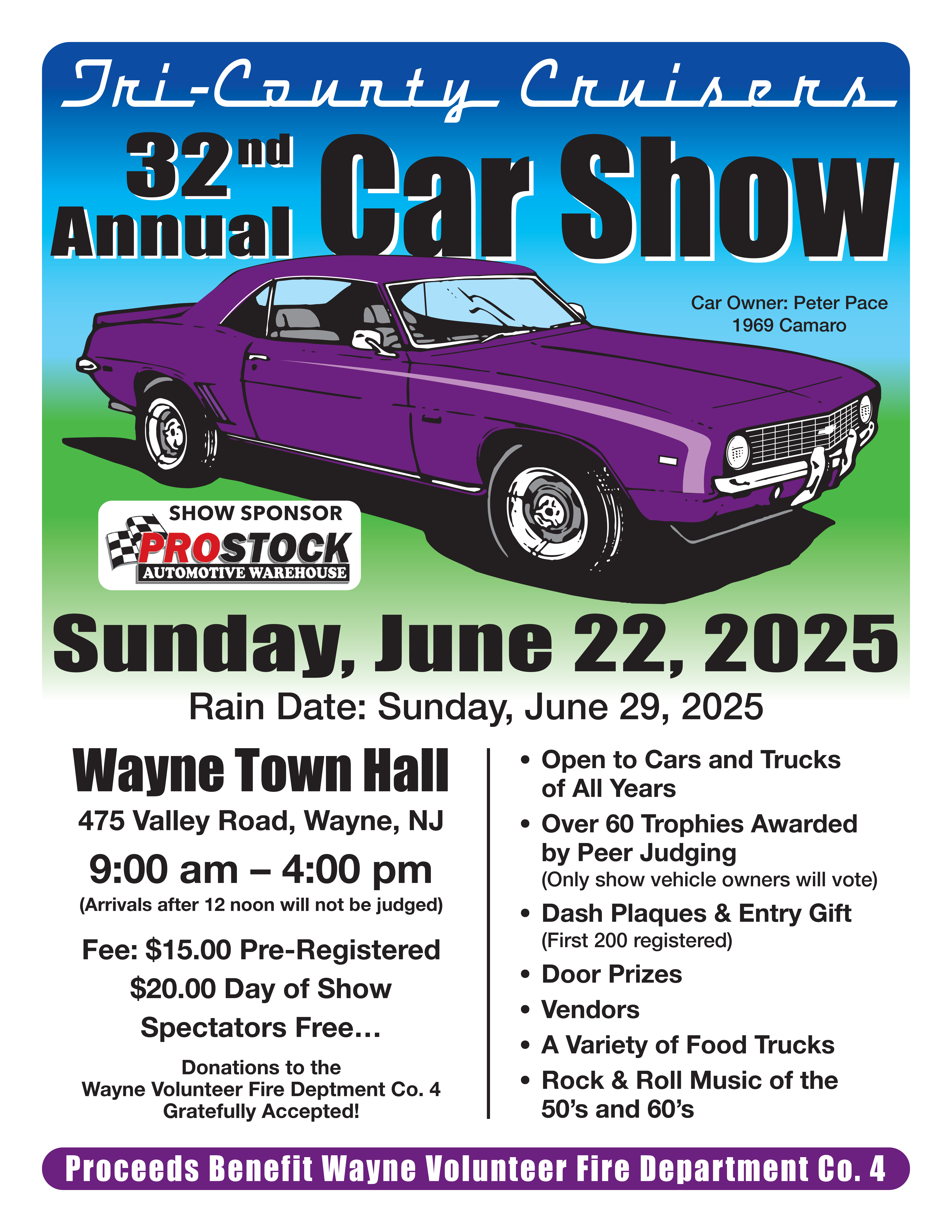 Tri-County Cruisers 32nd Annual Car Show, Wayne, NJ