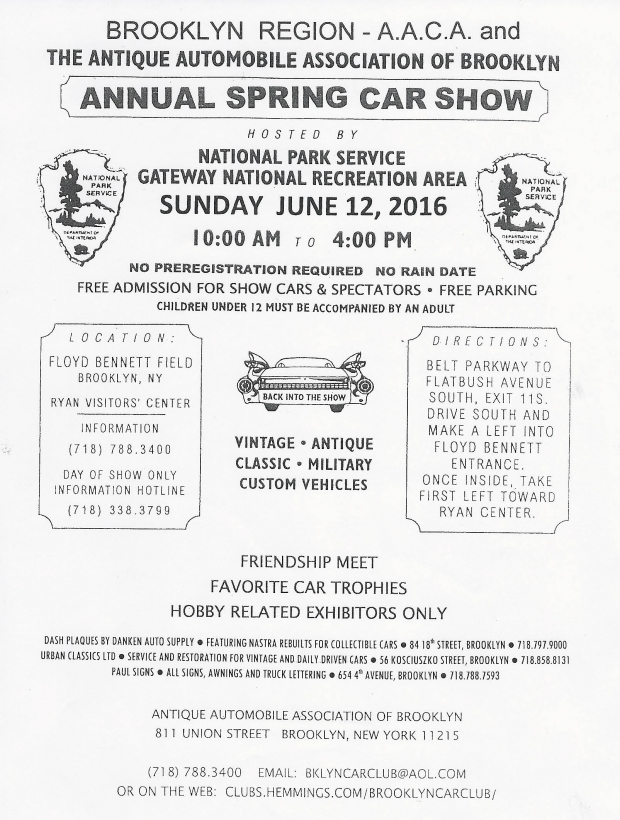 Vanderbilt Cup Races Brooklyn Region of AACA & AAA of Brooklyn Annual