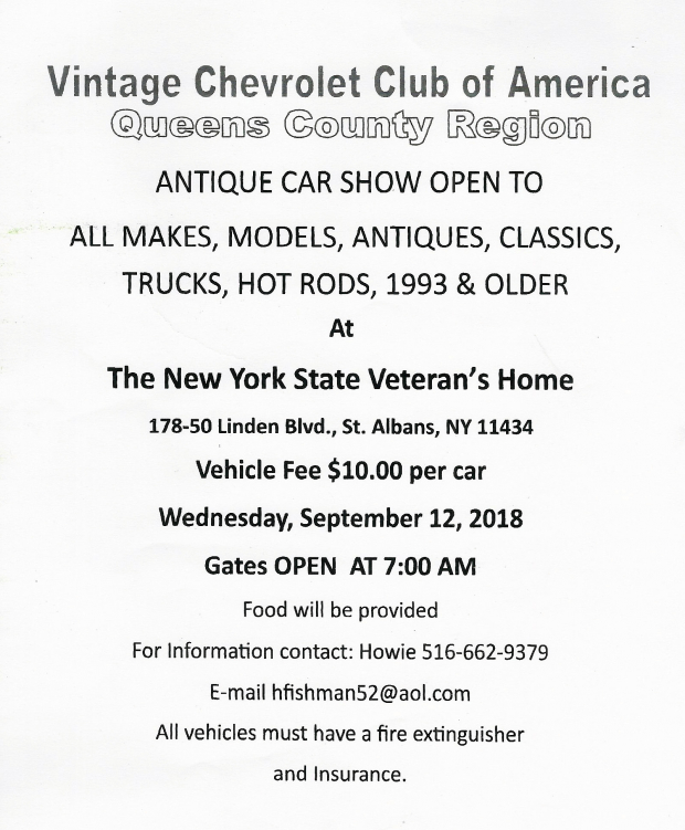 Vanderbilt Cup Races Vintage Chevrolet Club of America Queens County