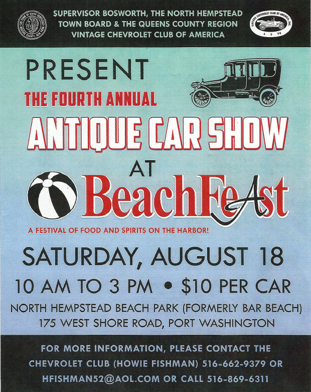 Vanderbilt Cup Races - TONH 4th Annual Antique Car Show @ BeachFeast